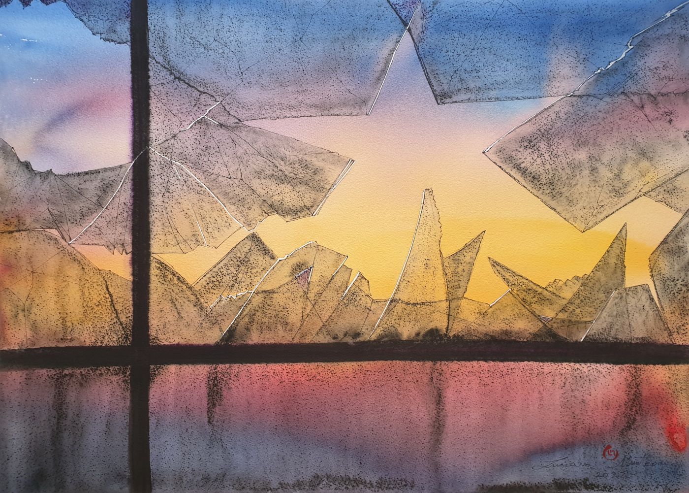 broken window – watercolor lucian muntean 01_resize